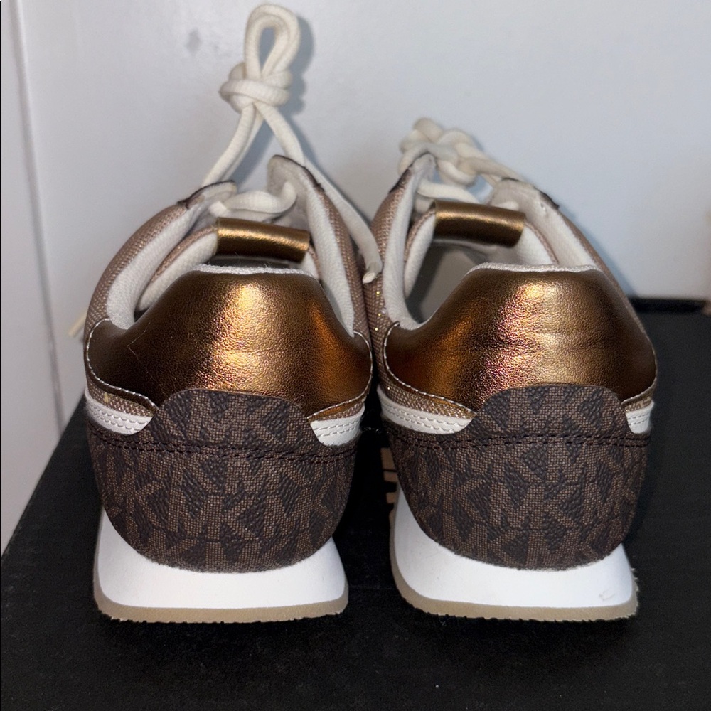 Women’s Michael Kors Brown and Gold Athletic Sneakers size 9 - Picture 5 of 6